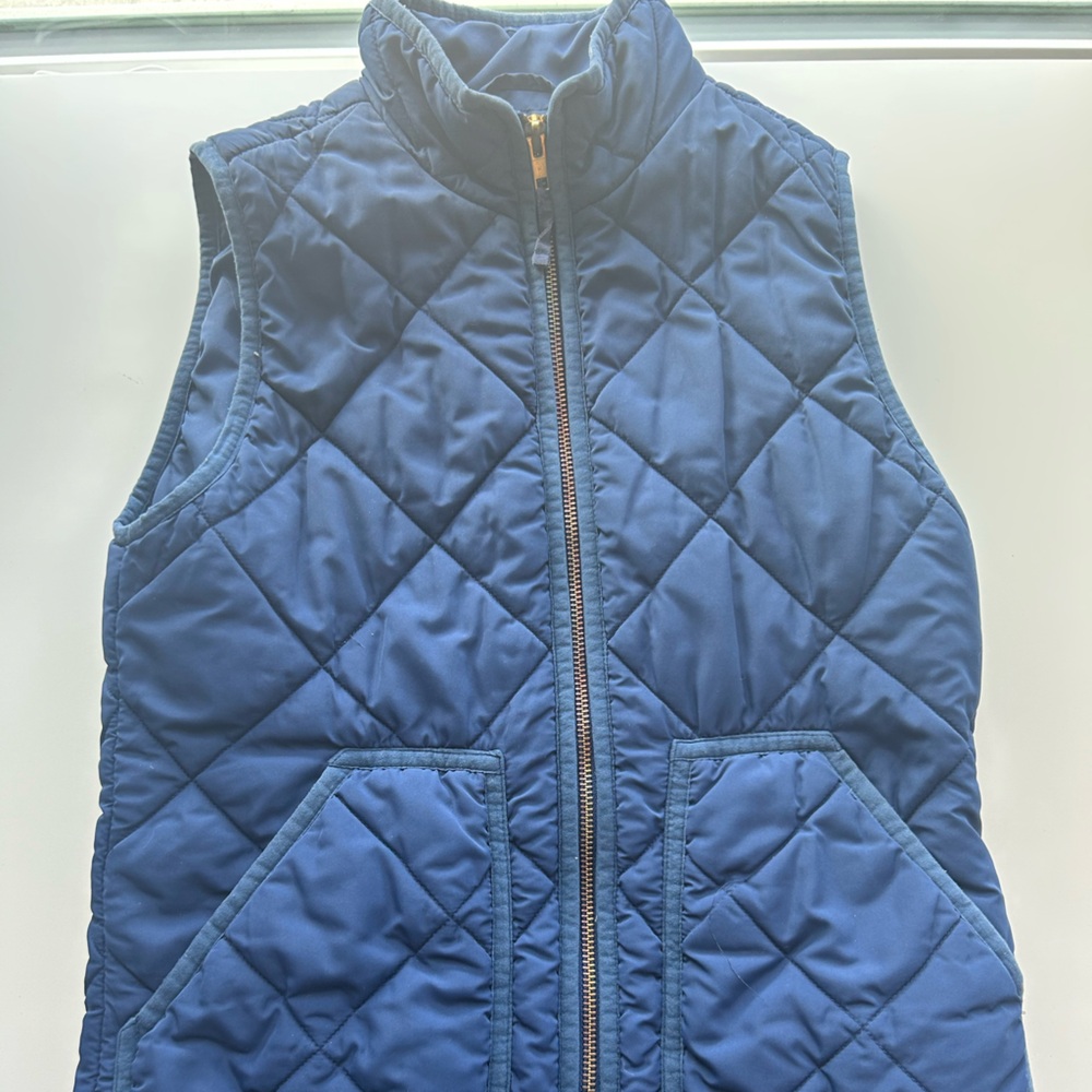 J Crew factory Blue Quilted Vest